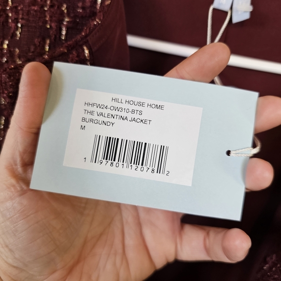 Hill House The Valentina Jacket Tweed Blazor Burgundy Maroon Jacket - Picture 6 of 10